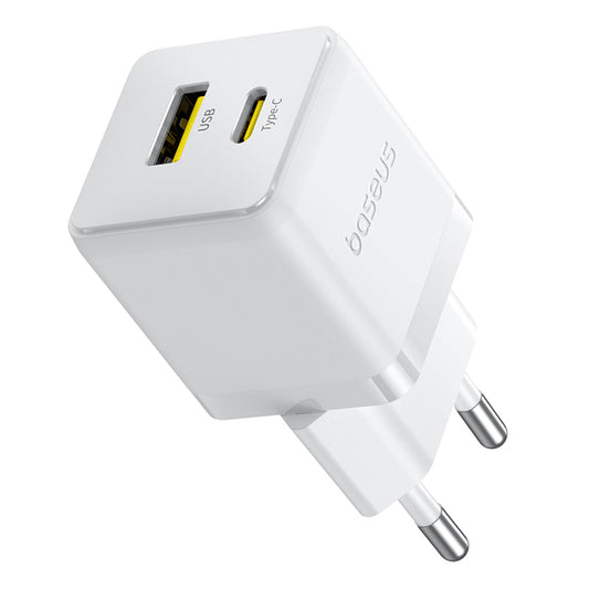 Baseus Palm USB-C-verkkolaturi kaapelilla, 30W, 3A, 1 x USB-A - 1 x USB-C, Valkoinen P1011160A213-01
