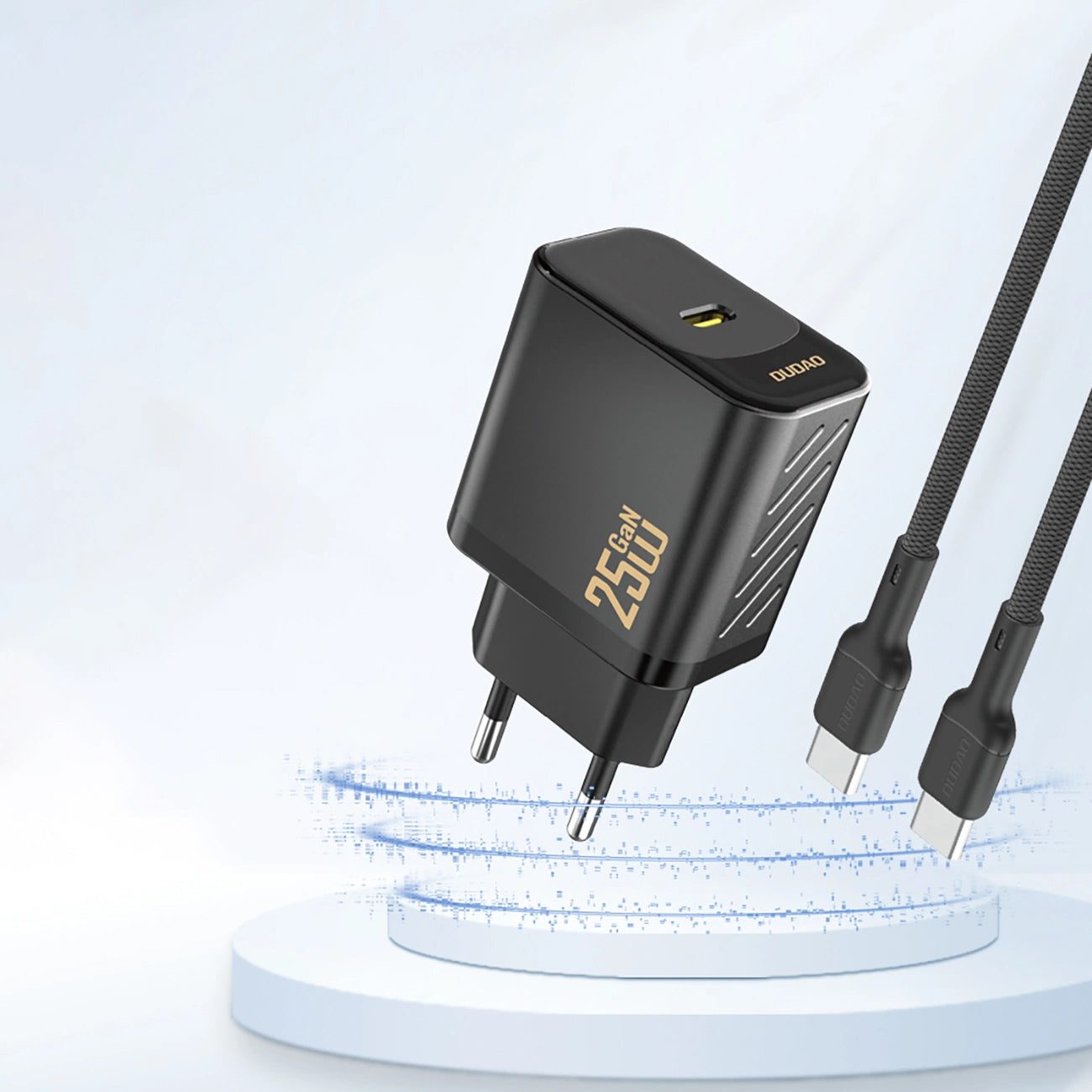 Dudao A27 -verkkolaturi, 25W, 3A, 1 x USB-C, Musta