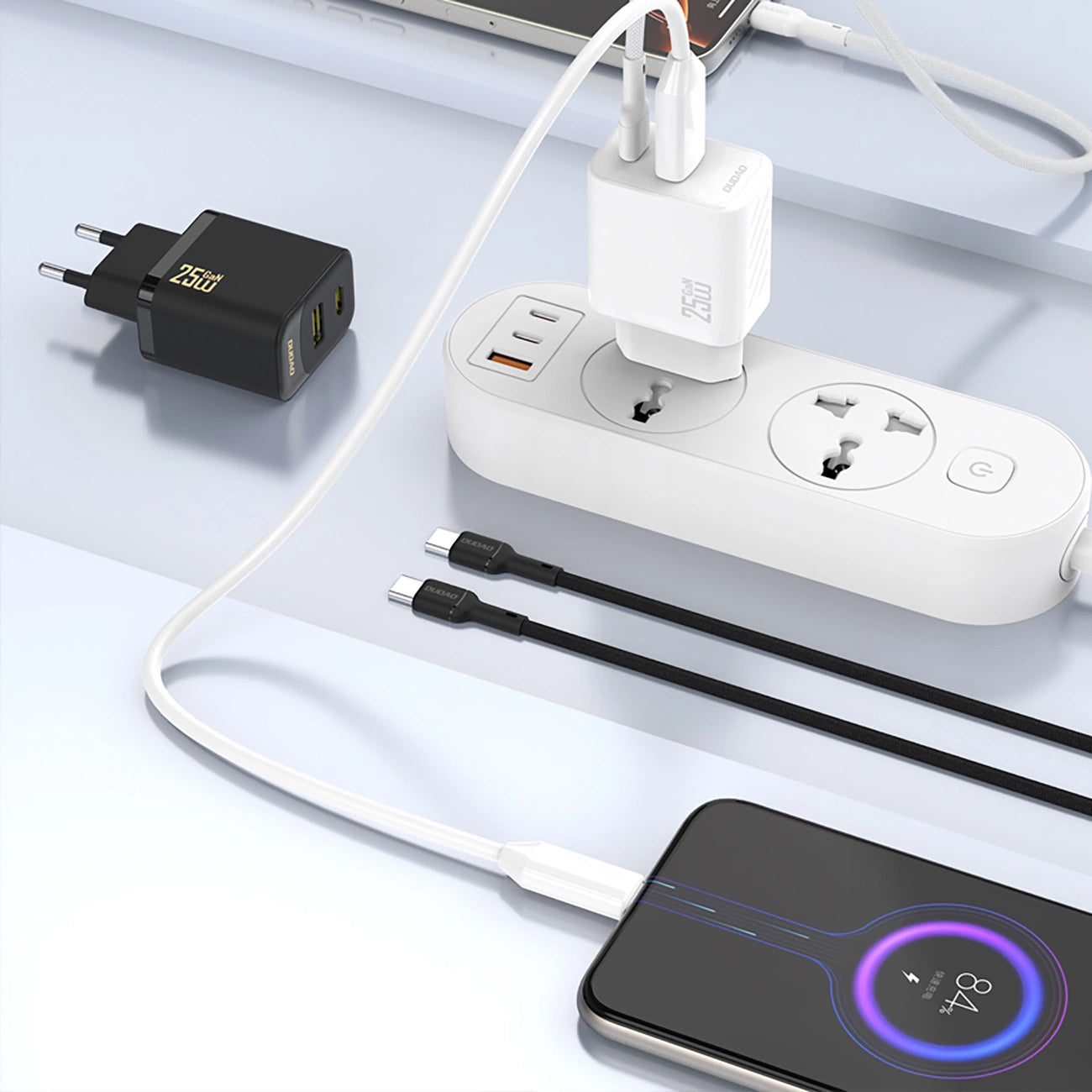 Dudao A27 -verkkolaturi, 25W, 3A, 1 x USB-C, Musta