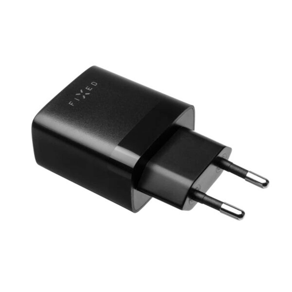 Verkkolaturi Fixed, 17W, 3A, 2 x USB-A, Musta