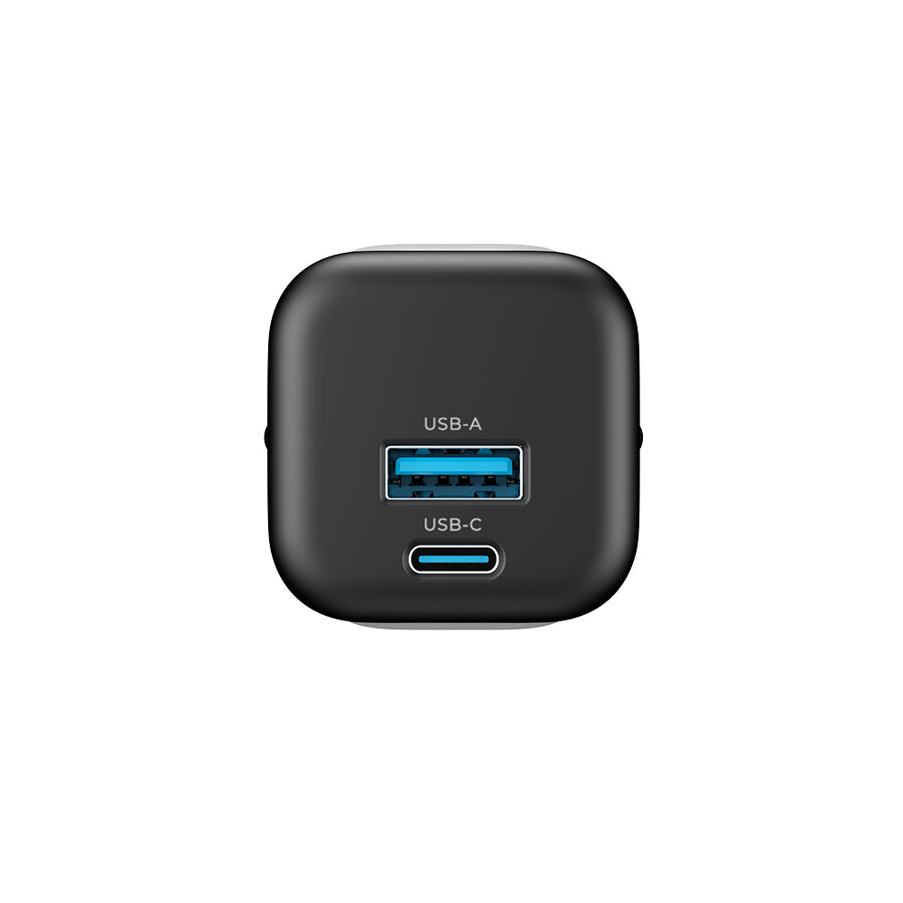 HAVIT UC230 Verkkolaturi, 33W, 3A, 1 x USB-A - 1 x USB-C, Musta Harmaa