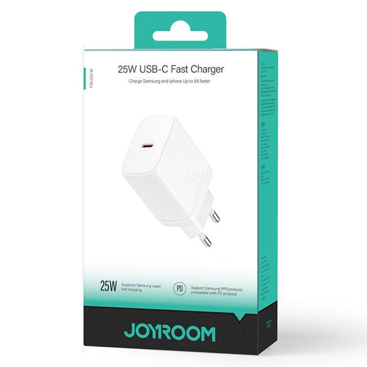 Joyroom verkkolaturi JR-TCF11, 25W, 3A, 1 x USB-C, valkoinen