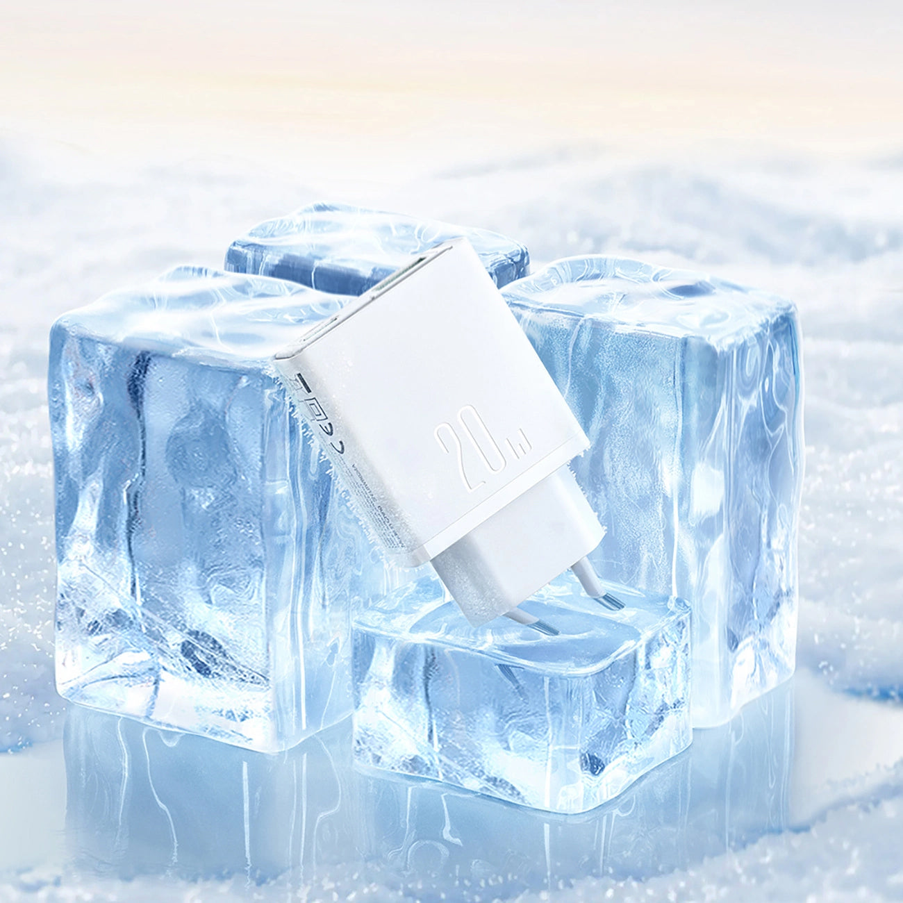 Joyroom verkkolaturi JR-TCF14, 20W, 3A, 1 x USB-A - 1 x USB-C, valkoinen