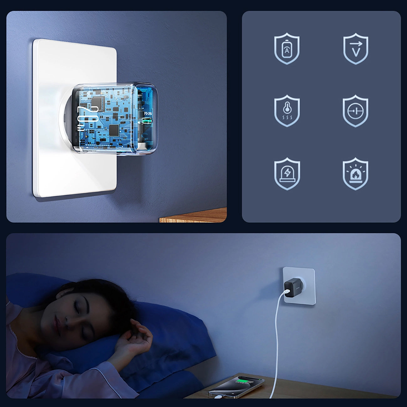 Joyroom JR-TCF20 Verkkolaturi, 20W, 3A, 1 x USB-C, Musta