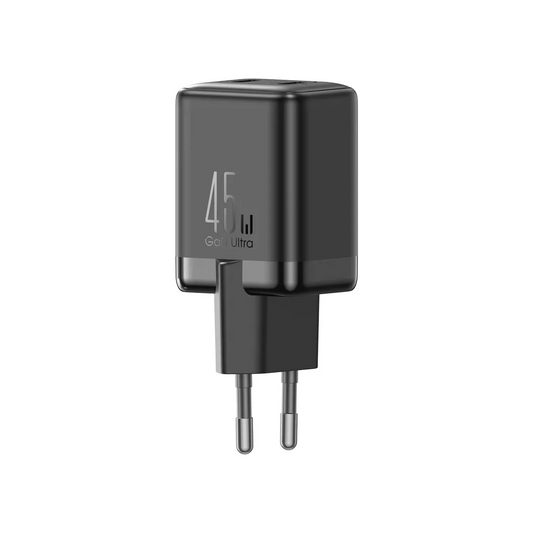 Joyroom JR-TCG17 -verkkolaturi, 45W, 3A, 2 x USB-C, Musta