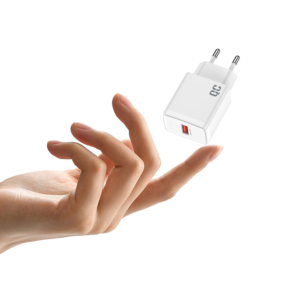 Lito LC08 Verkkolaturi, 18W, 3A, 1 x USB-A, Valkoinen