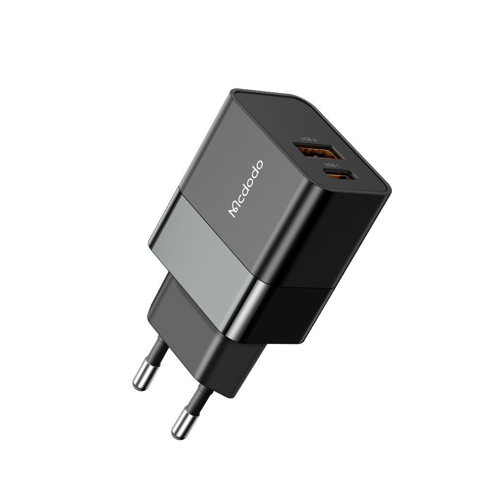 McDodo CH-1951 Hydrogen -verkkolaturi, 20W, 3A, 1 x USB-A - 1 x USB-C, musta