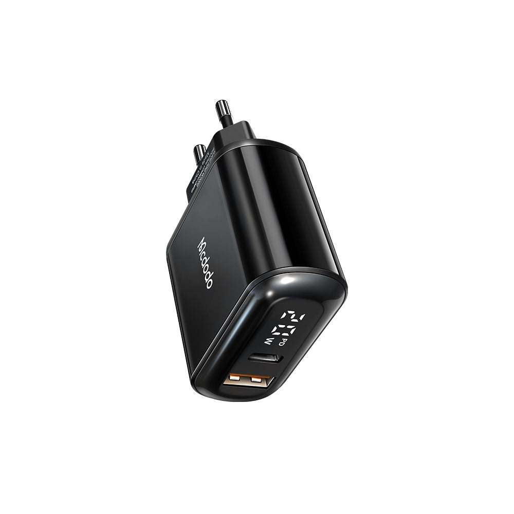 McDodo CH-7170 Chocolate Display -verkkolaturi, 20W, 3A, 1 x USB-A - 1 x USB-C, Musta