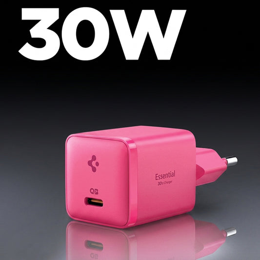 Verkkolaturi Spigen EE301EU Essential, 30W, 3A, 1 x USB-C, Vaaleanpunainen ACH10449