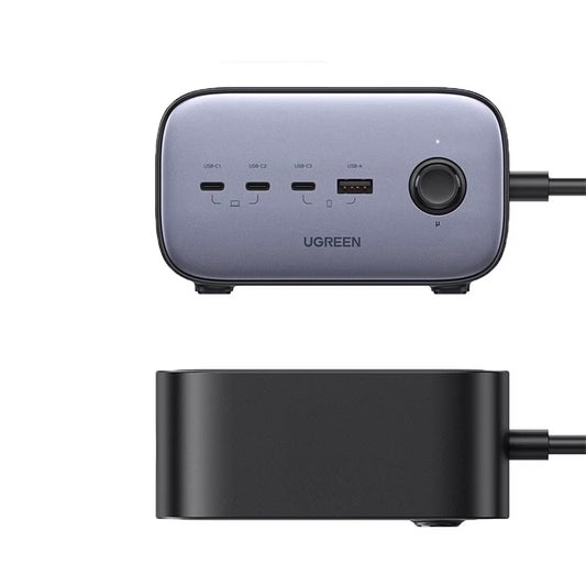 Jatkojohto UGREEN CD270, 2 x Schuko, Harmaa