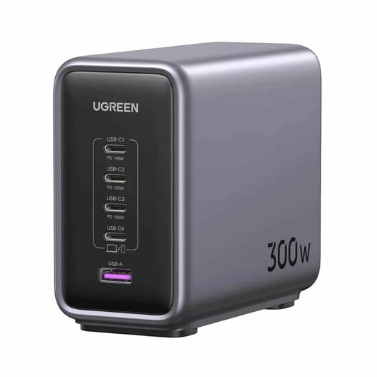 Latausasema UGREEN CD333 Nexode, 300W, 5A, 1 x USB-A - 4 x USB-C, harmaa