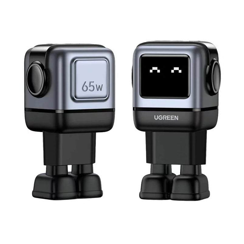 UGREEN CD361 Uno -verkkolaturi, 65W, 3.25A, 1 x USB-A - 2 x USB-C, Musta