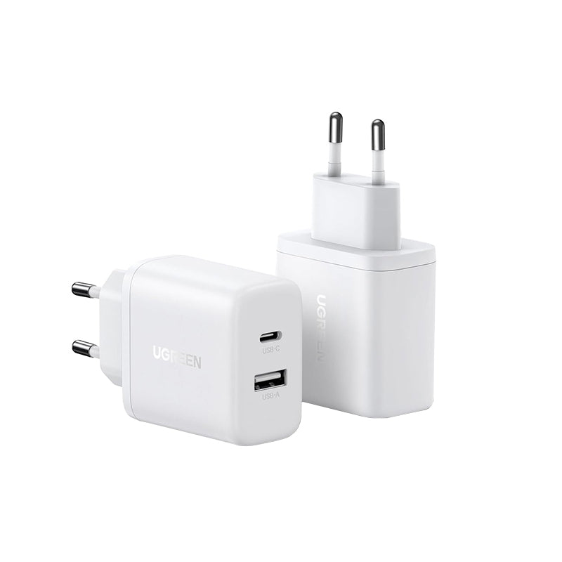 UGREEN X227 Verkkolaturi, 20W, 3A, 1 x USB-A - 1 x USB-C, Valkoinen