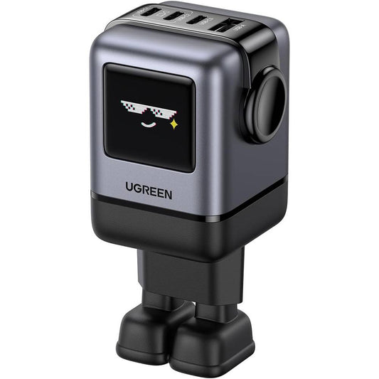 UGREEN X688 Uno -verkkolaturi, 100W, 5A, 1 x USB-A - 3 x USB-C, Musta