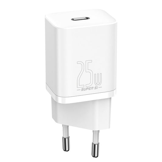 Baseus Super Si verkkolaturi, 25W, 3A, 1 x USB-C, valkoinen CCSP020102