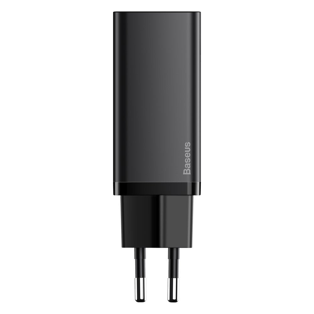 Baseus GaN2 Lite verkkolaturi, 65W, 3A, 1 x USB-A - 1 x USB-C, musta CCGAN2L-B01