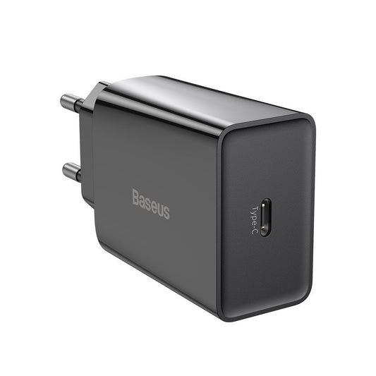 Baseus Speed verkkolaturi, 20W, 3A, 1 x USB-C, Musta CCFS-SN01