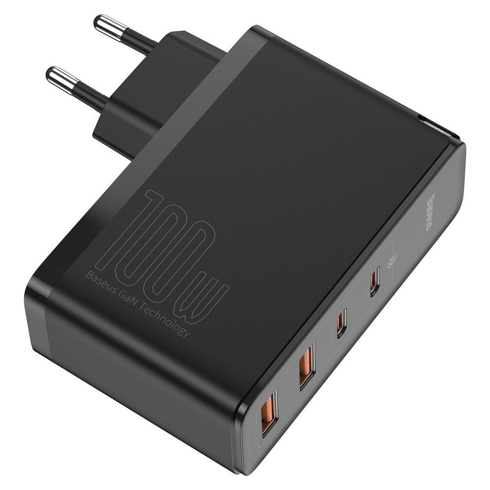 Verkkolaturi Baseus GaN2 Pro, 100W, 5A, 2 x USB-A - 2 x USB-C, musta CCGAN2P-L01