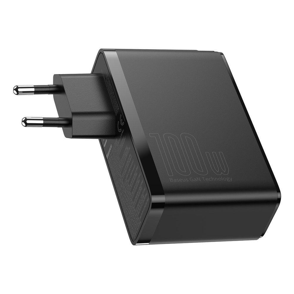 Verkkolaturi Baseus GaN2 Pro, 100W, 5A, 2 x USB-A - 2 x USB-C, musta CCGAN2P-L01