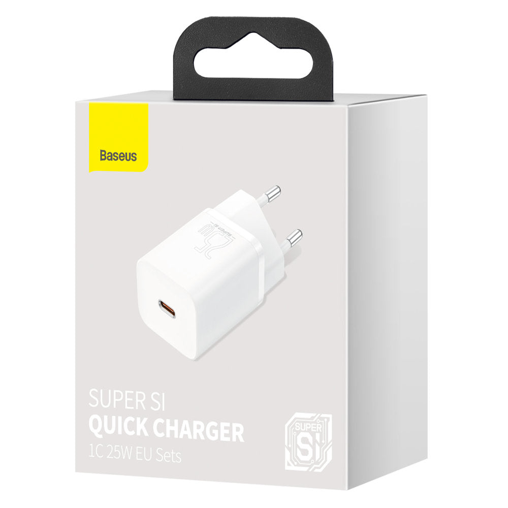 Baseus Super Si verkkolaturi, 25W, 3A, 1 x USB-C, valkoinen CCSP020102