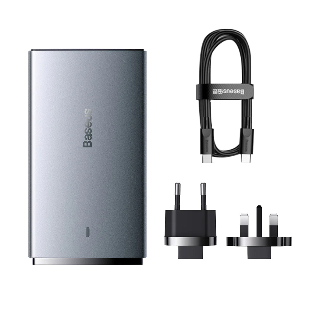 Baseus GaN5 Pro Ultra Slim, 65W, 3.25A, 1 x USB-C, 1 x USB-C, Grey CCGP150113