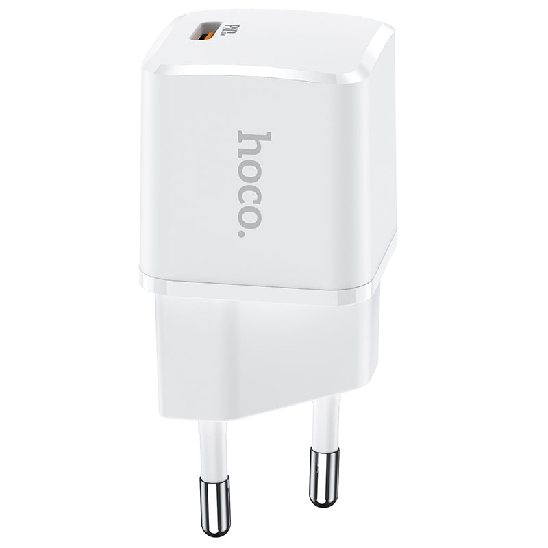 Verkkolaturi HOCO N10, 20W, 3A, 1 x USB-C, valkoinen