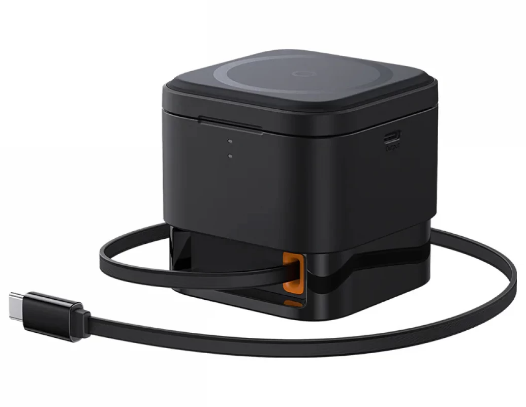 Baseus MagPro 3-in-1 langaton USB-C-verkkolaturi, 25 W, 1 x USB-C, musta P10264100123-01
