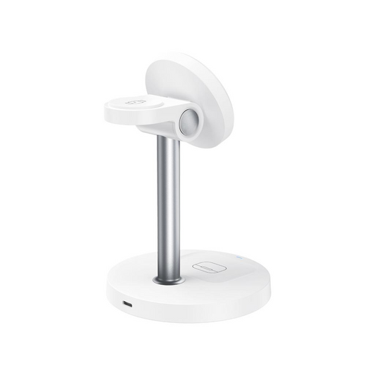 Langaton verkkolaturi XO Design CX038 3in1, 15W, 1.67A, Valkoinen
