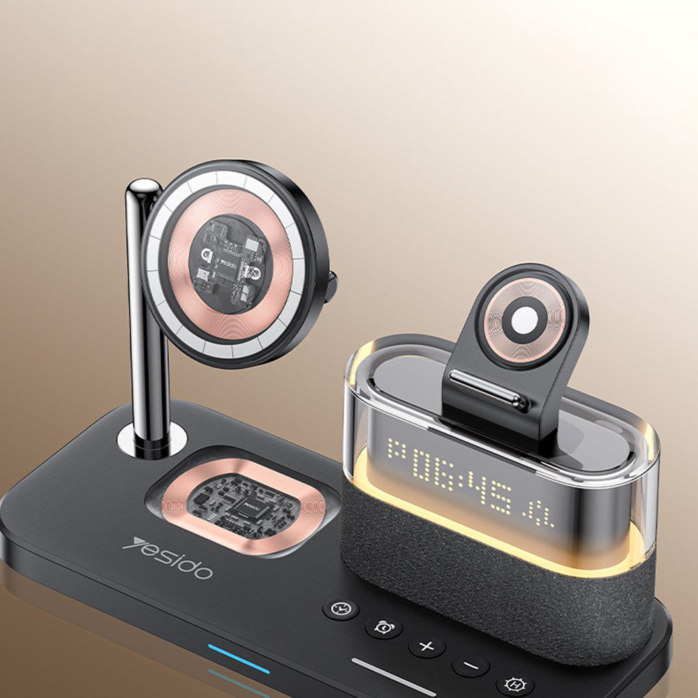 Langaton Yesido DS37 Display 3in1 -verkkolaturi, 25W, 1.67A, Musta