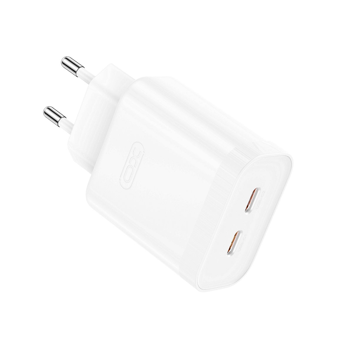 Verkkolaturi XO Design L105, 35W, 3A, 2 x USB-C, valkoinen