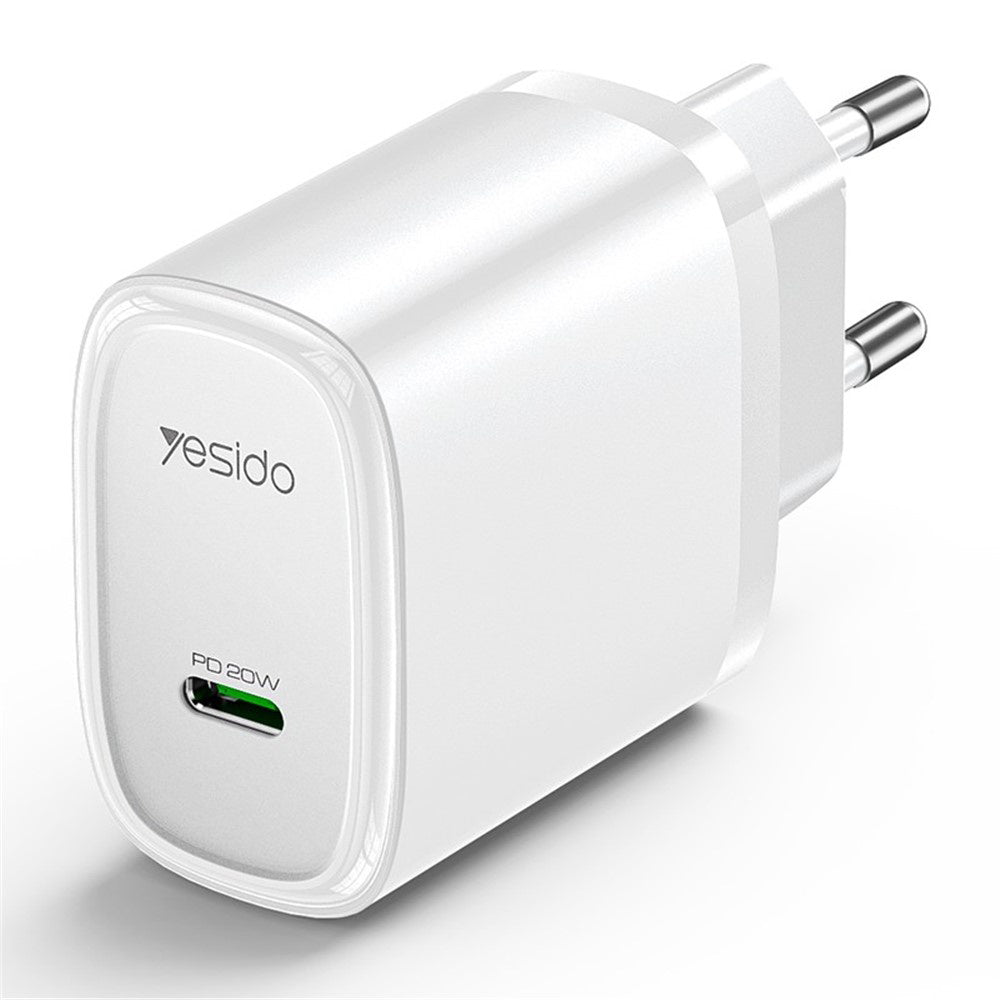 Yesido YC57 -verkkolaturi, 20W, 3A, 1 x USB-C, Valkoinen