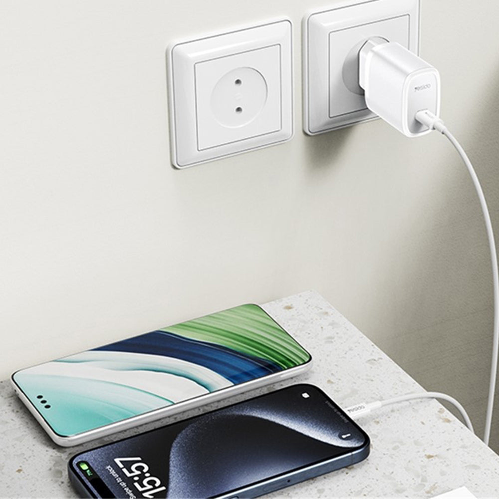 Yesido YC57 -verkkolaturi, 20W, 3A, 1 x USB-C, Valkoinen