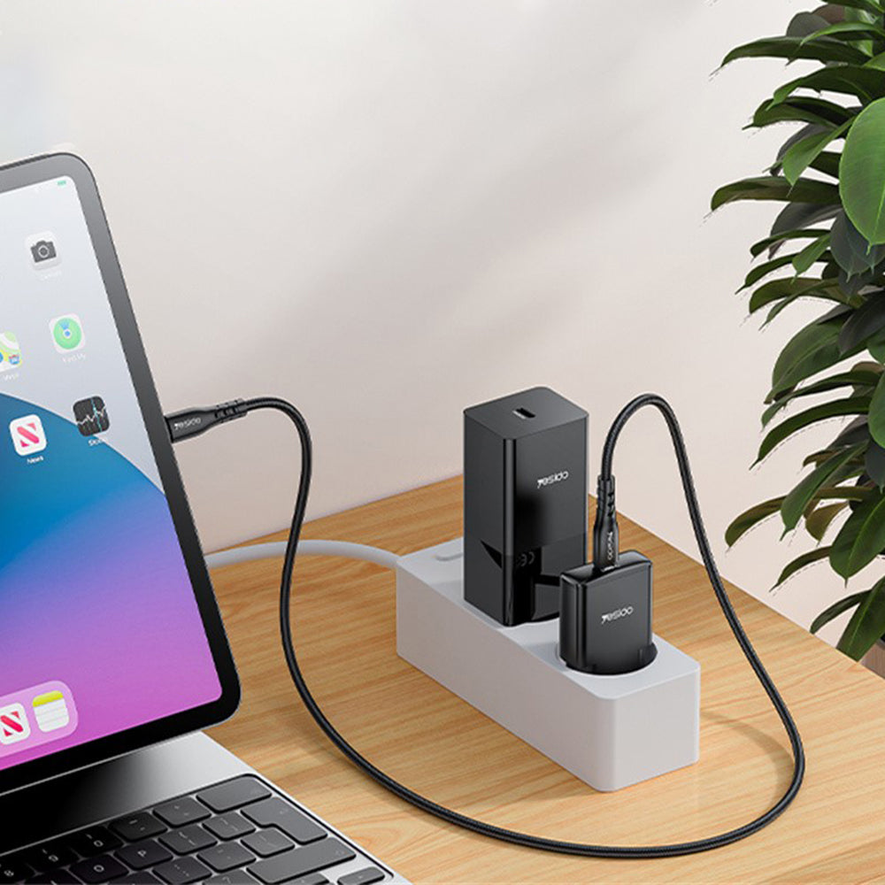 Yesido YC74 -verkkolaturi, 30W, 3A, 1 x USB-C, Musta