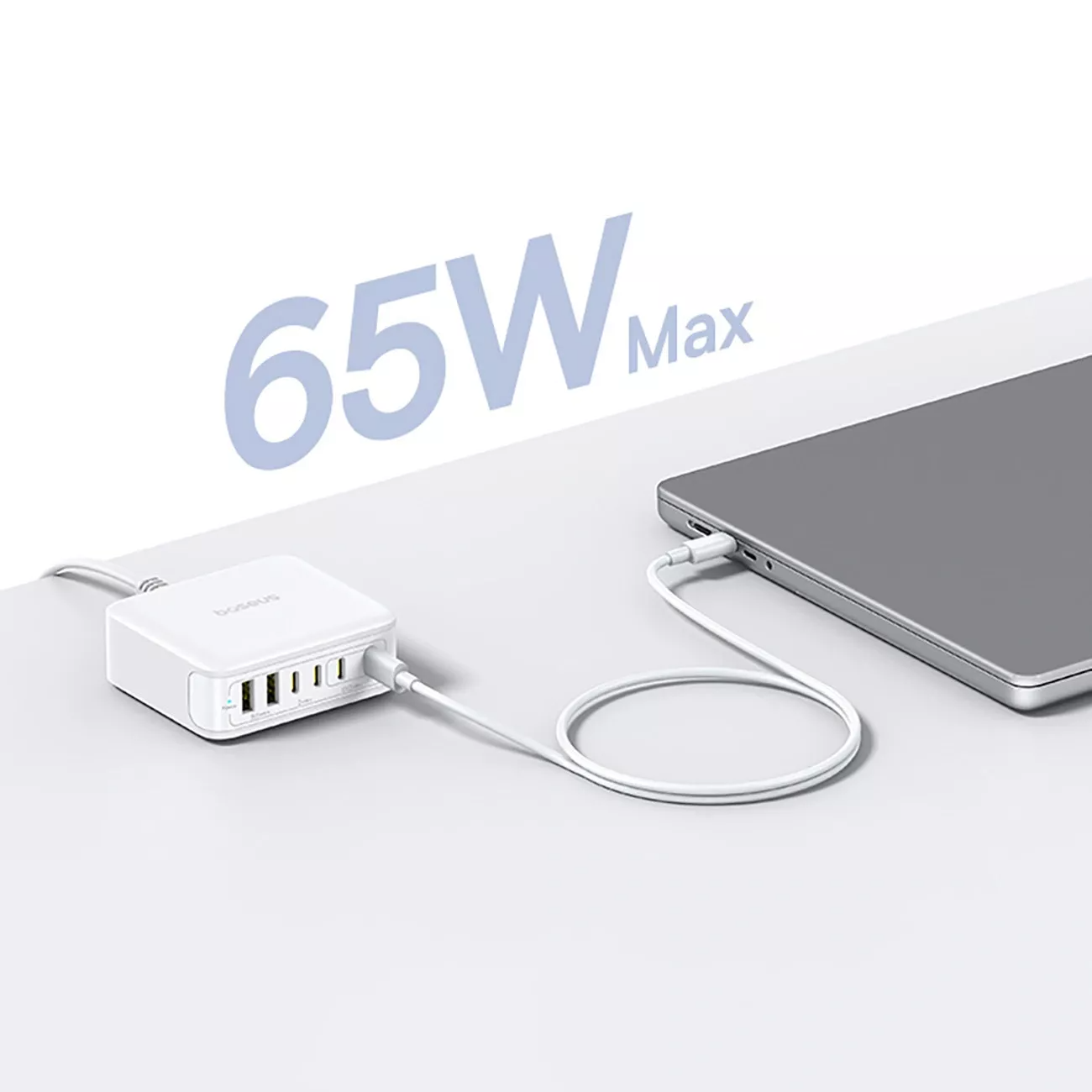 Baseus EnerFill FH21 -latausasema, 120W, 2 x USB-A - 4 x USB-C, Valkoinen E0120T01