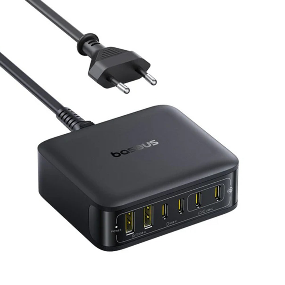 Baseus EnerFill FH21 -latausasema, 120W, 3.25A, 2 x USB-A - 4 x USB-C, Musta E0120T00