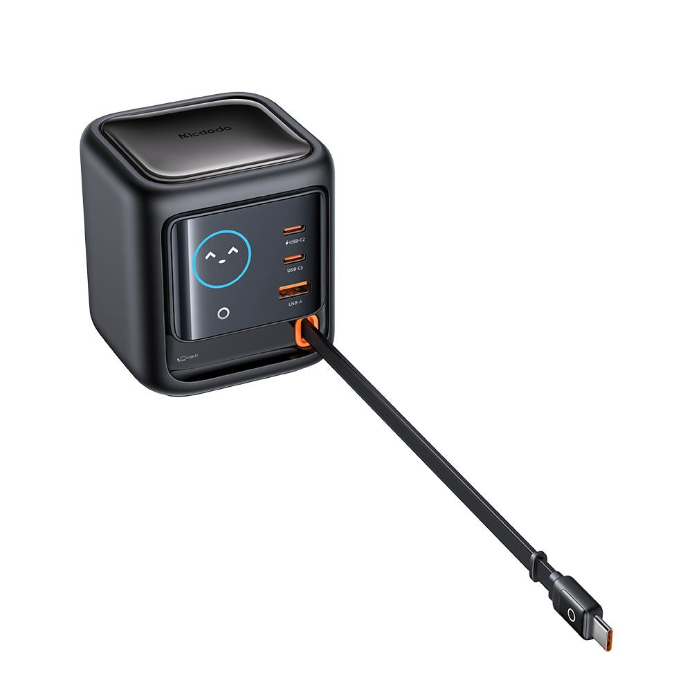 Laturi asemaisen USB-C-kaapelin Mcdodo FreeGo CH-1391 -latausasema, 100W, 5A, 1 x USB-A - 2 x USB-C, Musta