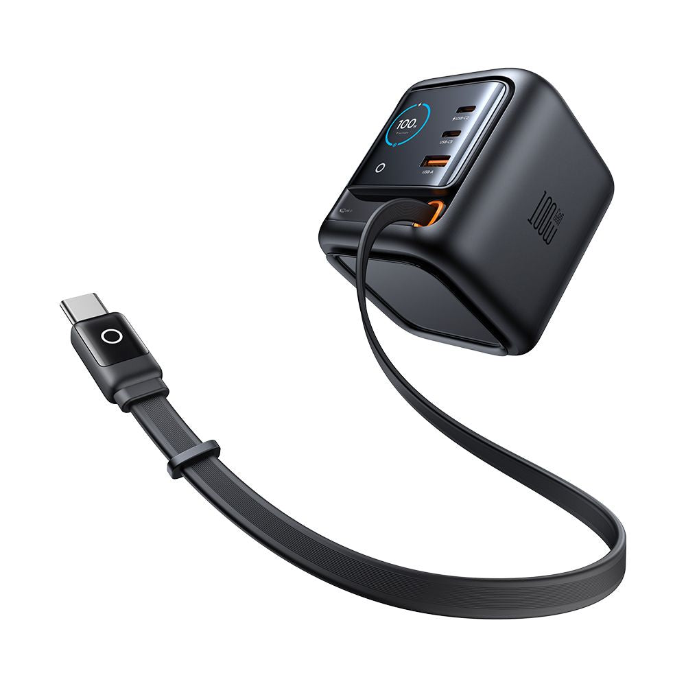 Laturi asemaisen USB-C-kaapelin Mcdodo FreeGo CH-1391 -latausasema, 100W, 5A, 1 x USB-A - 2 x USB-C, Musta