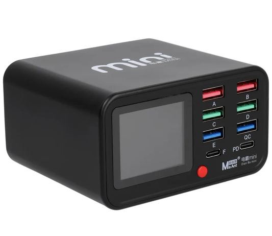 MaAnt Dianba Mini -latausasema, 75W, 2 x USB-C - 6 x USB-A, Musta