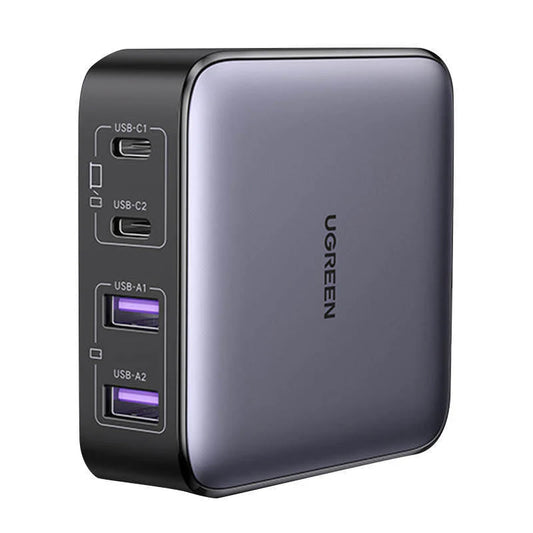 UGREEN CD327 Nexode -latausasema, 65W, 3.25A, 2 x USB-A - 2 x USB-C, Musta