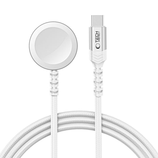 Latauskaapeli Tech-Protect MC01 Ultraboost Apple Watch Series -älykellolle, valkoinen