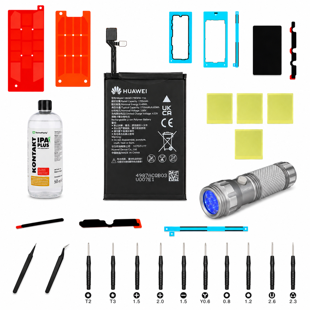 HB245179EWW-11A-akkuasennussarja Huawei Mate X7:lle Service Pack ja omistetut huoltotyökalut