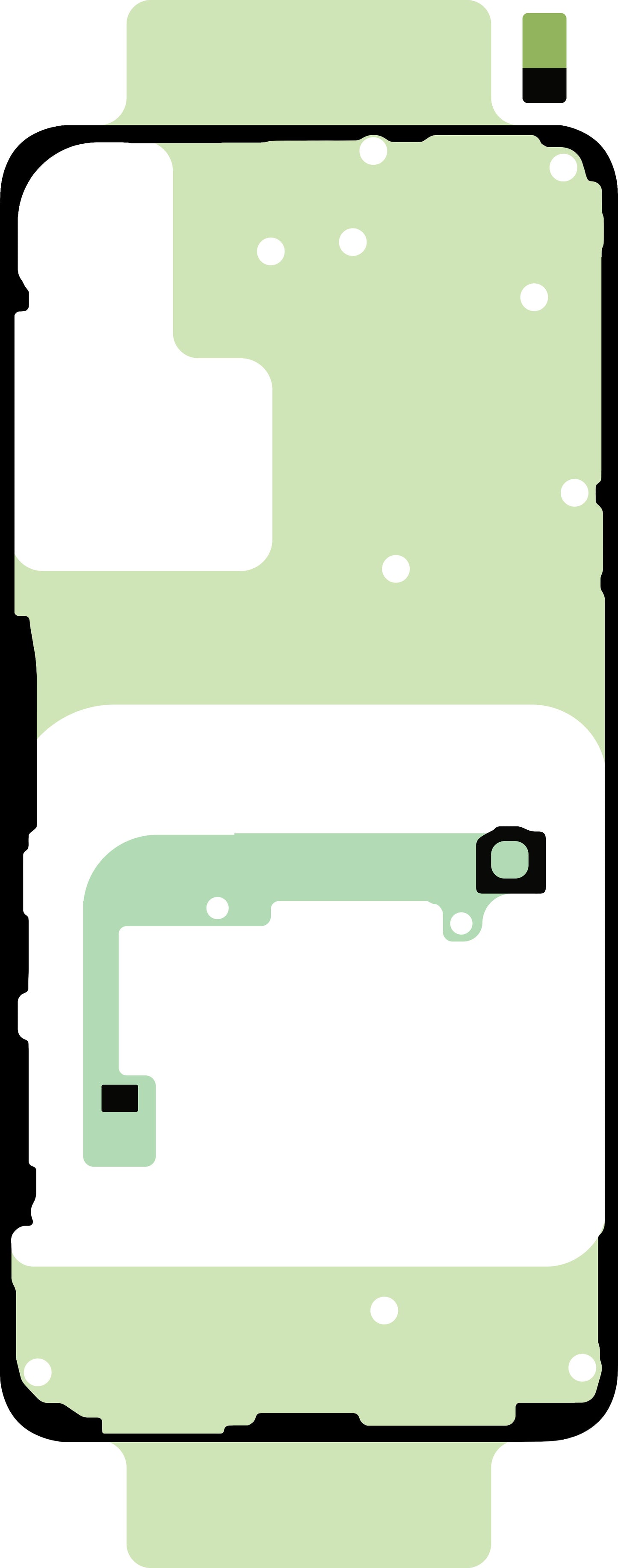 Liimaussarja Samsung Galaxy S24 S921 Akkukannen, Service Pack GH82-33293A