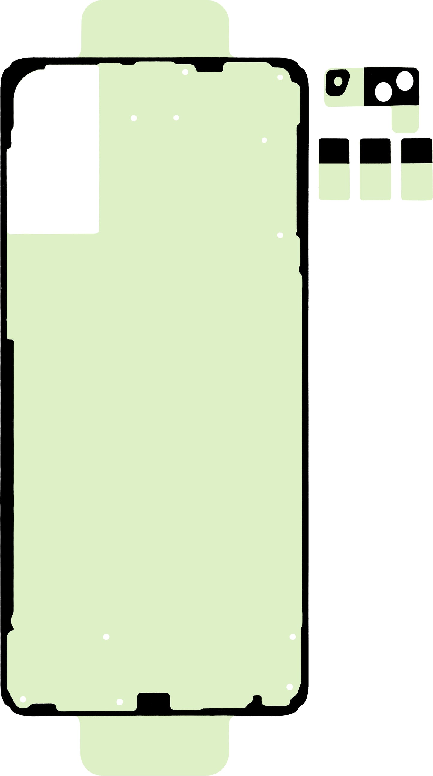 Liimaussarja Samsung Galaxy S25 Edge S937 Akkukannen, Service Pack GH82-37312A