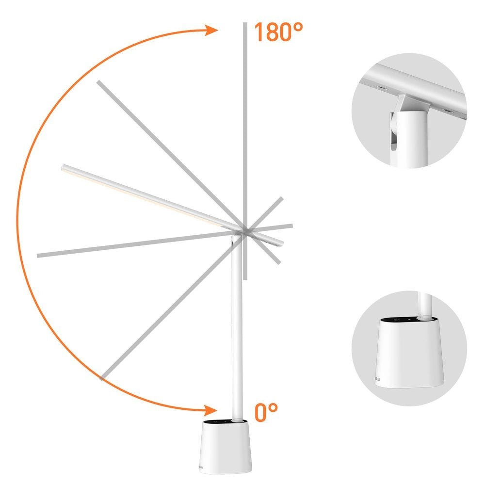 Baseus Smart Eye -valkoinen LED-työpöytälamppu, DGZG-02