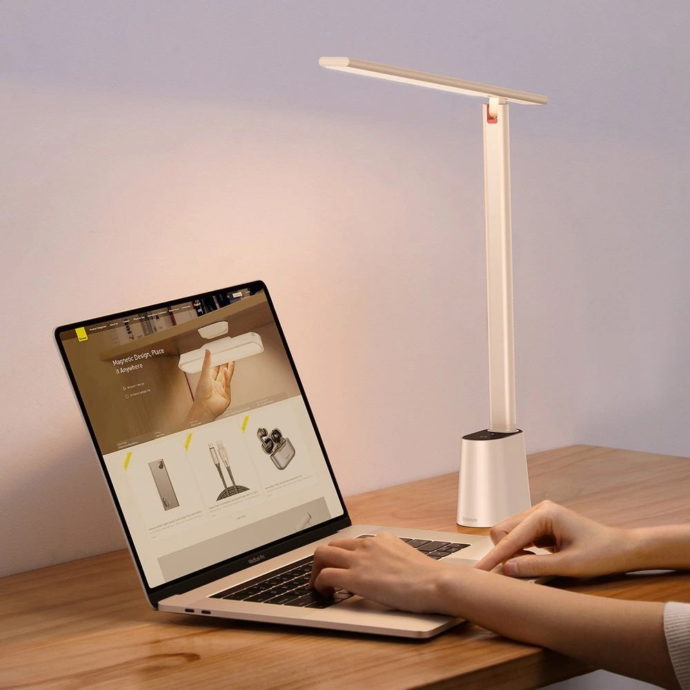 Baseus Smart Eye -valkoinen LED-työpöytälamppu, DGZG-02