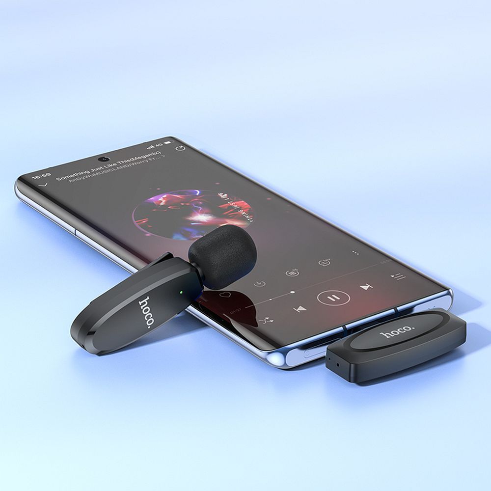 Lavalierimikrofoni HOCO L15, USB-C, Musta