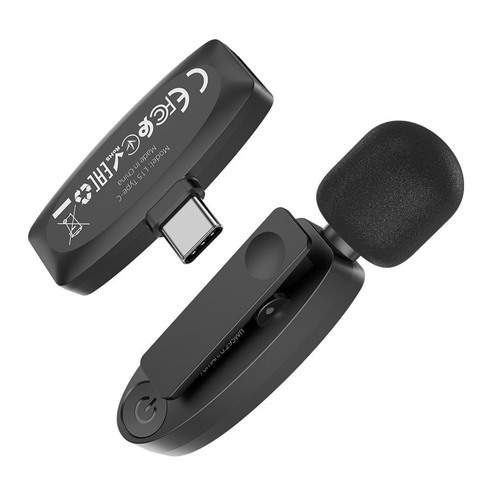 Lavalierimikrofoni HOCO L15, USB-C, Musta