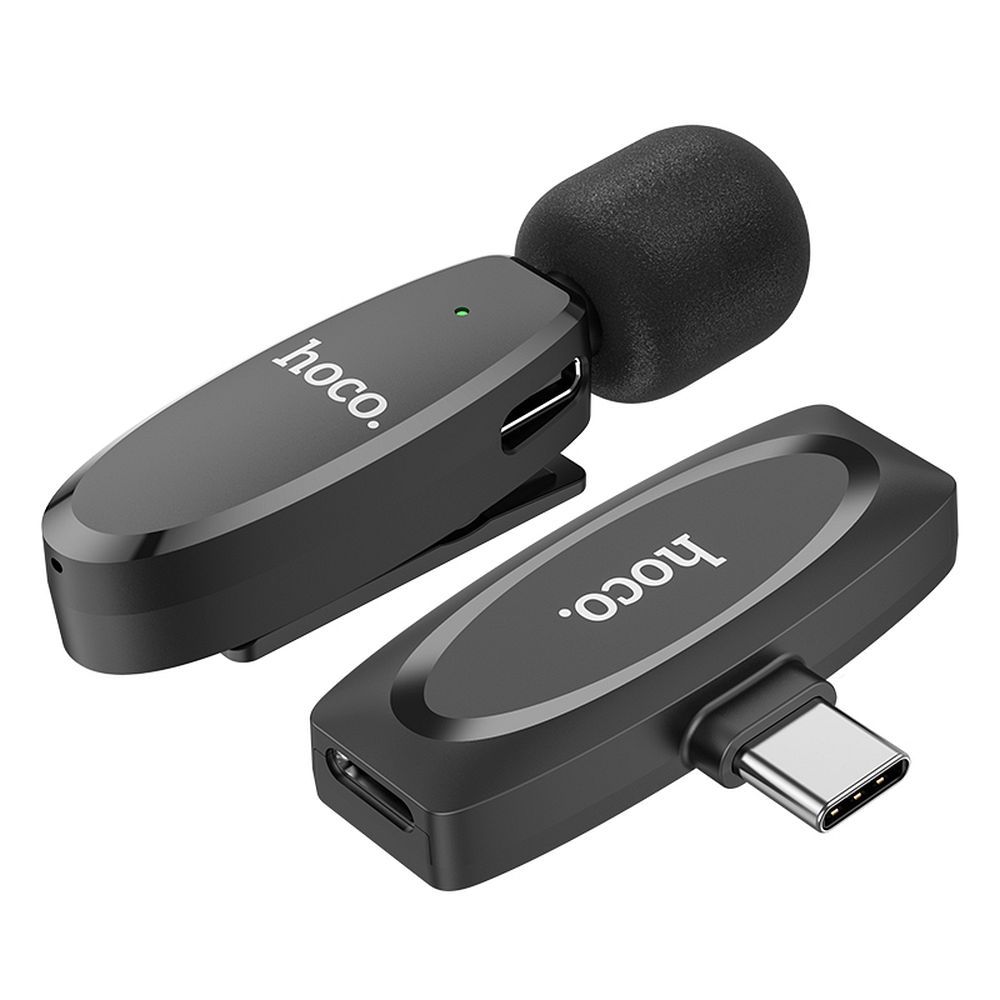 Lavalierimikrofoni HOCO L15, USB-C, Musta