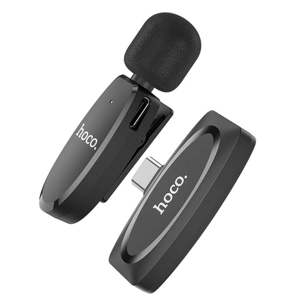 Lavalierimikrofoni HOCO L15, USB-C, Musta