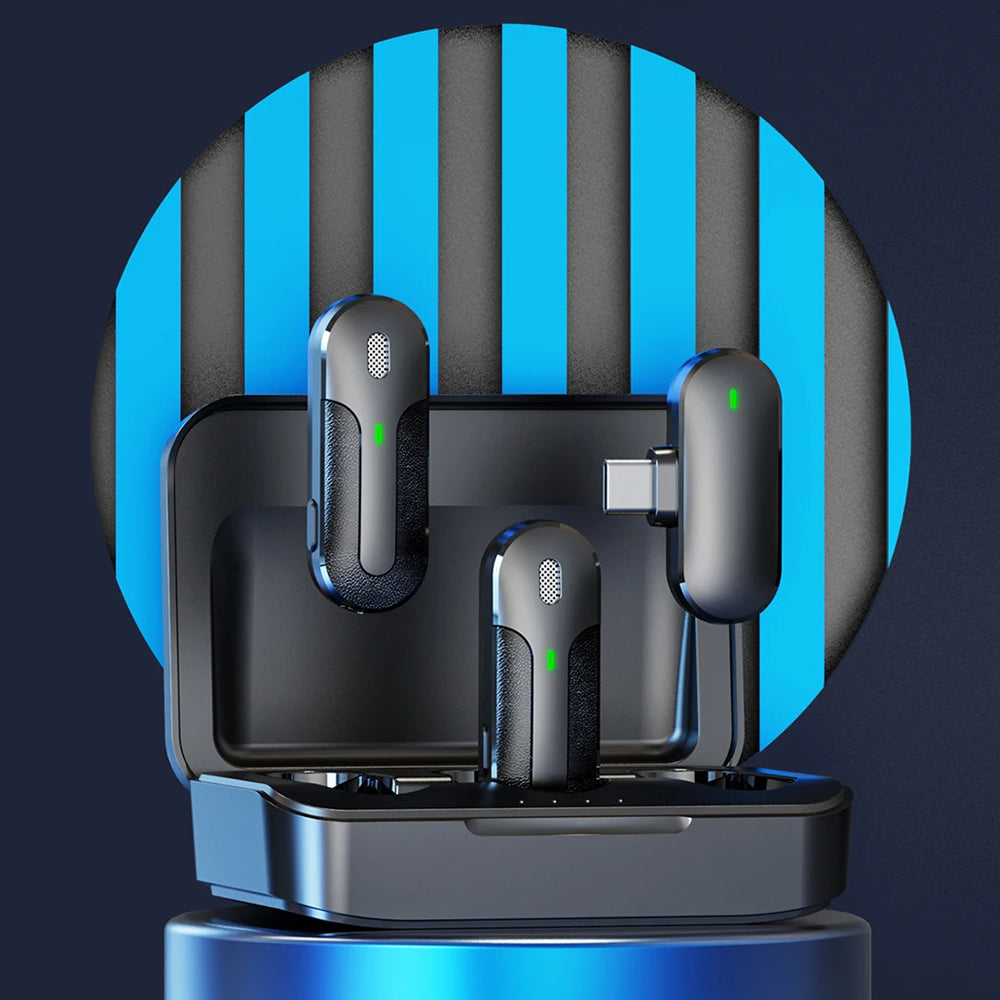 Lavalierimikrofoni Yesido KR17, USB-C, 2 kappaleen setti, Musta